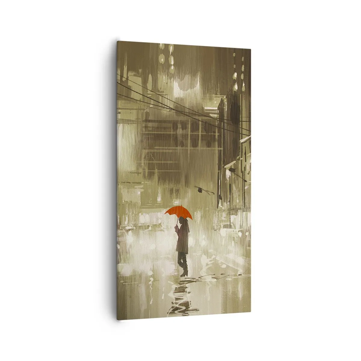 Cuadro sobre lienzo - Impresión de Imagen - Soledad en la urbe - 65x120 cm