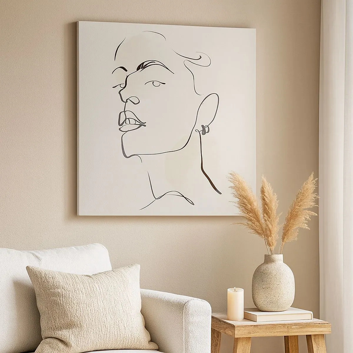 Cuadro sobre lienzo - Impresión de Imagen - Una mirada orgullosa - 30x30 cm