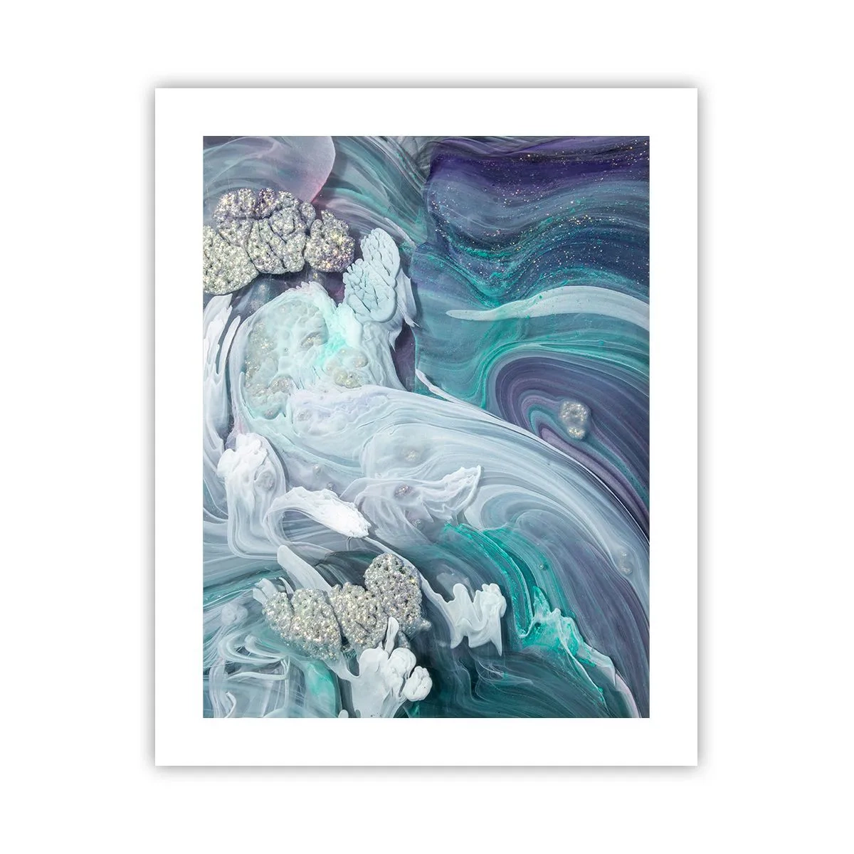 Póster - Corrientes de azul - 40x50 cm