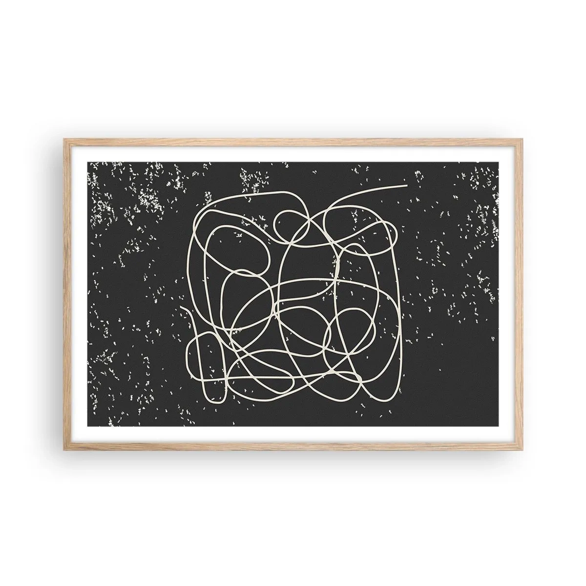 Póster en marco roble claro - Pensamientos errantes - 91x61 cm