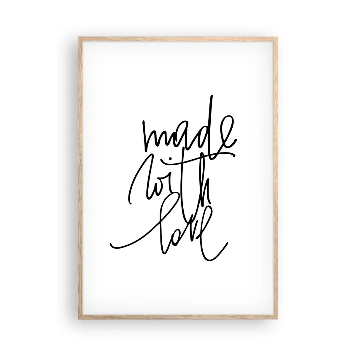 Póster en marco roble claro - La mejor marca - 70x100 cm