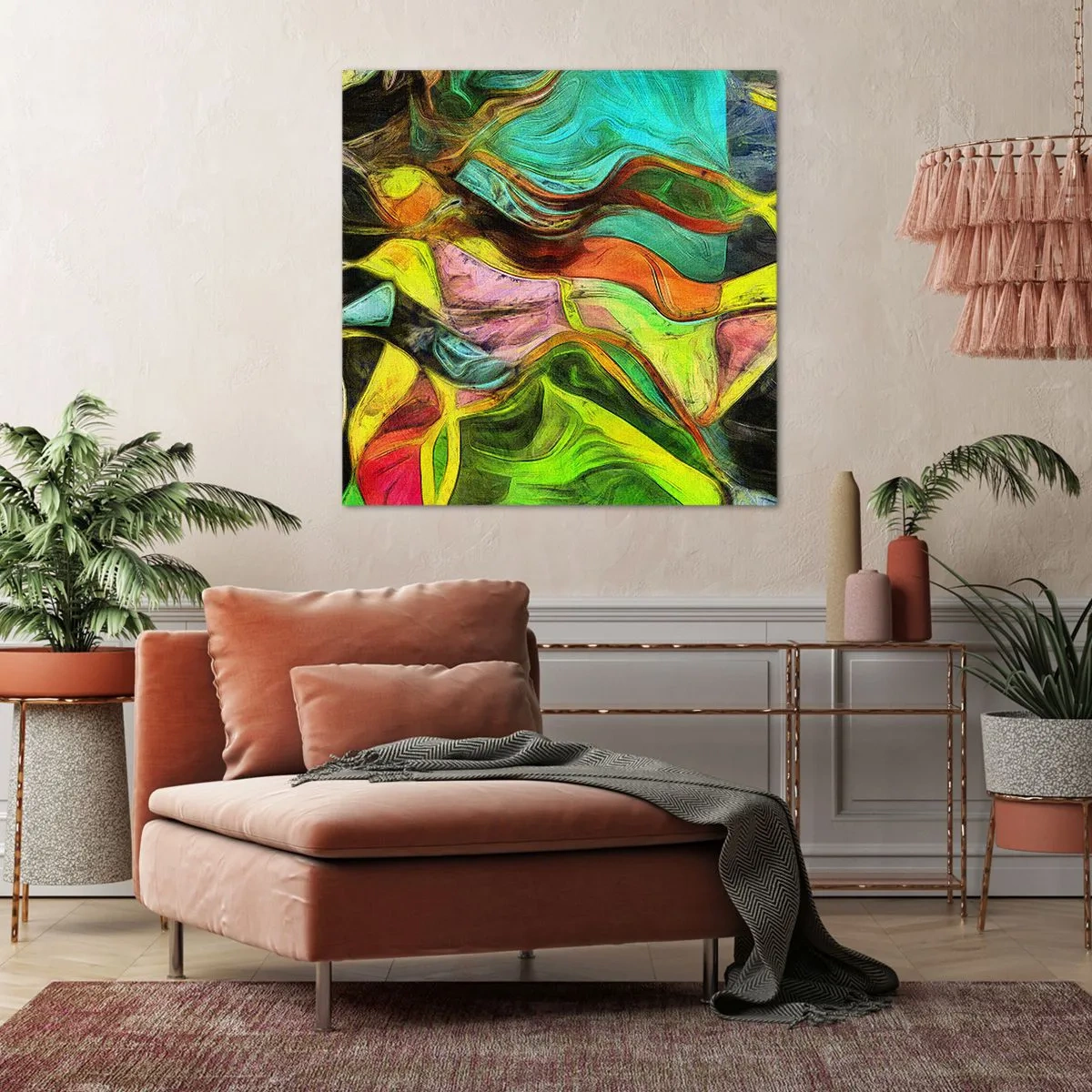 Cuadro sobre lienzo - Impresión de Imagen - El movimiento es la vida - 40x40 cm
