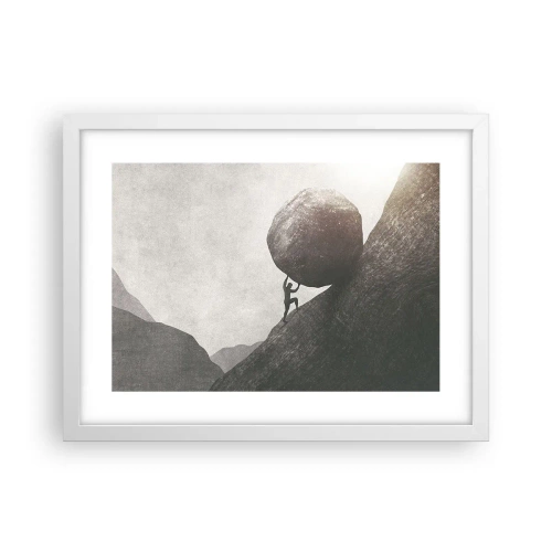 Póster en marco blanco - Creo, contra toda esperanza - 40x30 cm