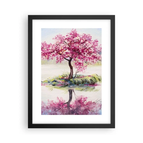 Póster en marco negro - Una celebración de la primavera - 30x40 cm