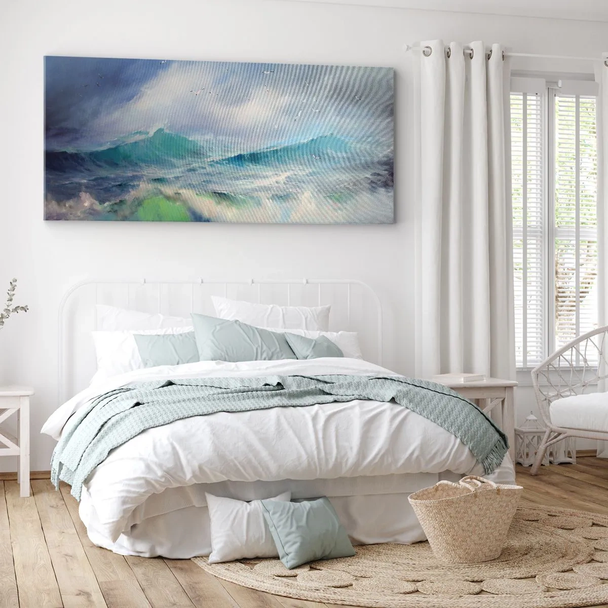 Cuadro sobre lienzo - Impresión de Imagen - La fuerza del viento - 100x40 cm