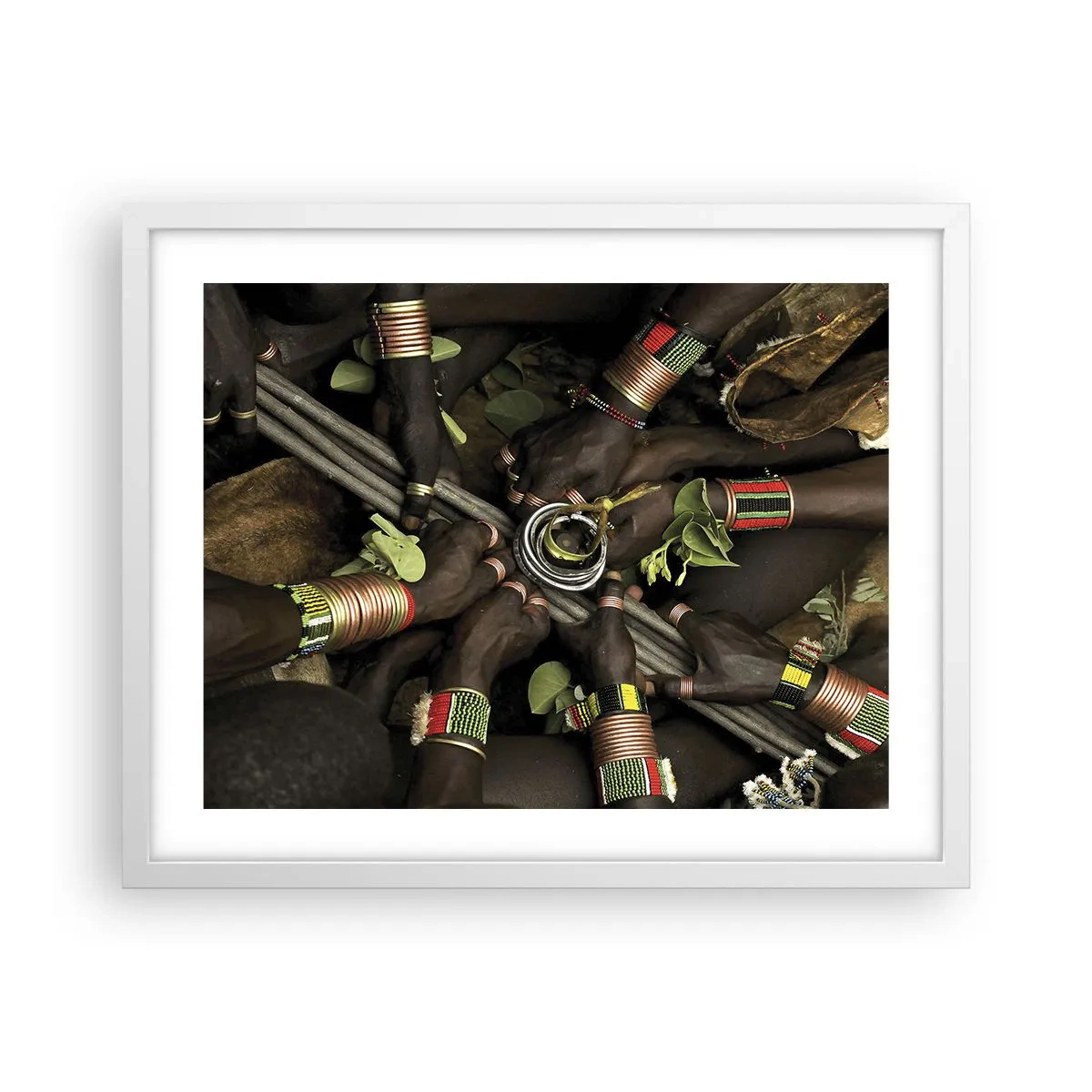 Póster en marco blanco - Estamos juntos - 50x40 cm