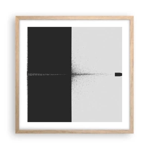 Póster en marco roble claro - Directa al objetivo - 50x50 cm