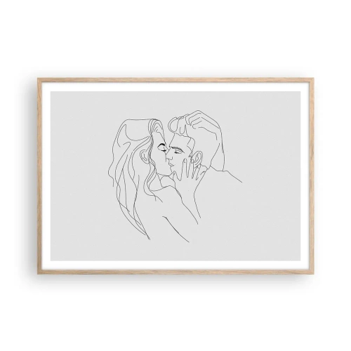 Póster en marco roble claro - Alineados - 100x70 cm