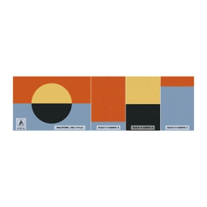 Muestra de fotomural autoadhesivo Deluxe Sticker - Una composición de calidez y frescura - Abstracción, Pedazo, Gráficos - 100x30 cm