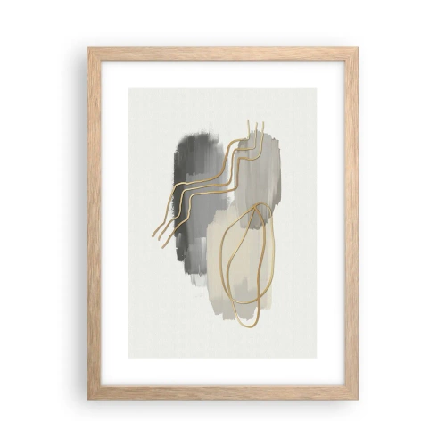 Póster en marco roble claro - Persistencia y movimiento - 30x40 cm