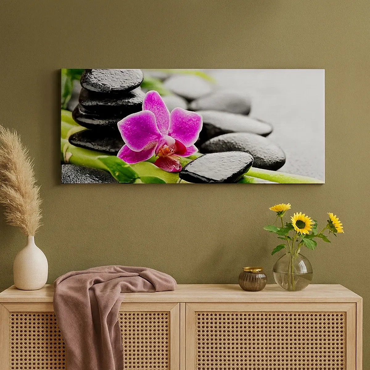 Cuadro sobre lienzo - Impresión de Imagen - En equilibrio pacífico - 30x30 cm