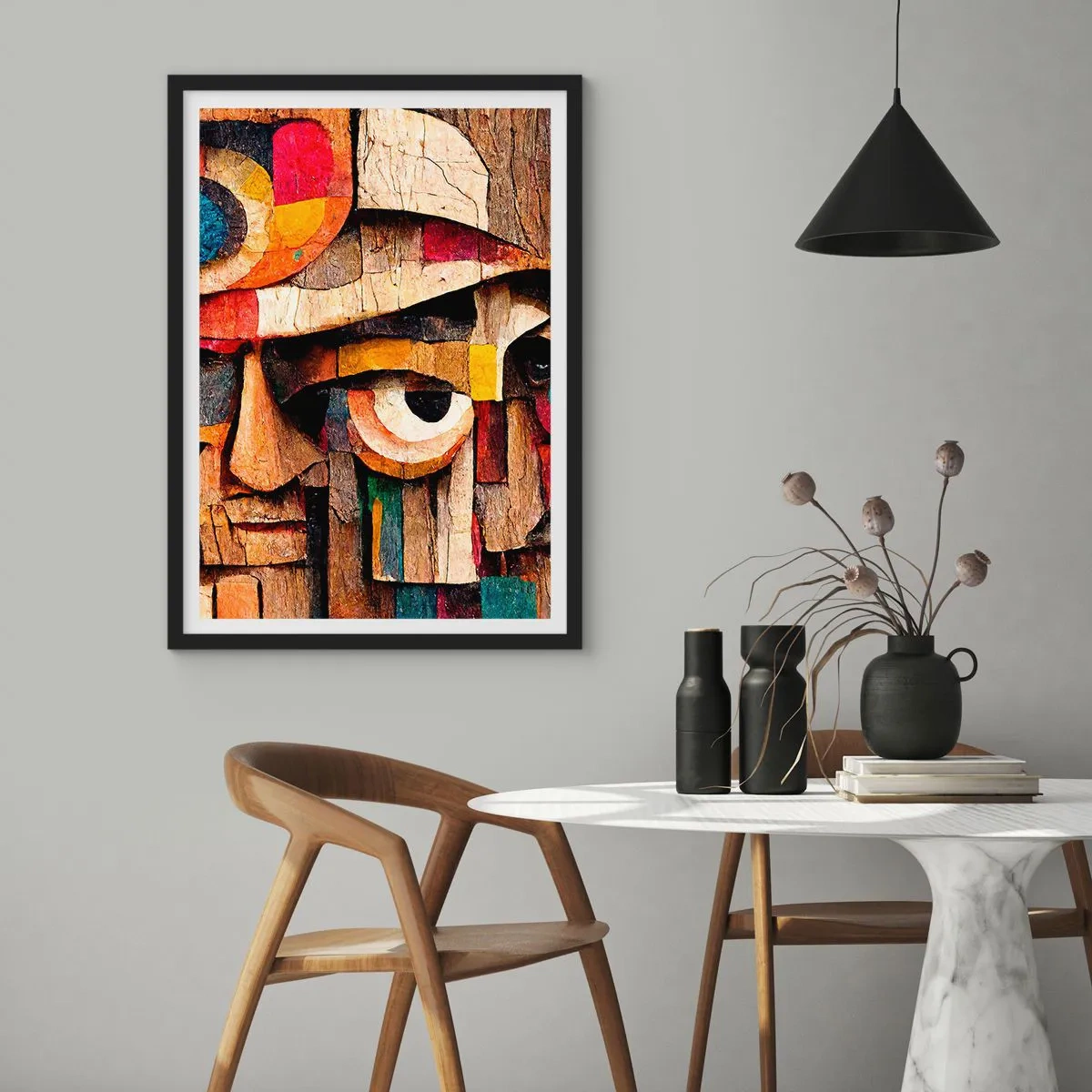 Póster en marco negro - Te veo... - 61x91 cm