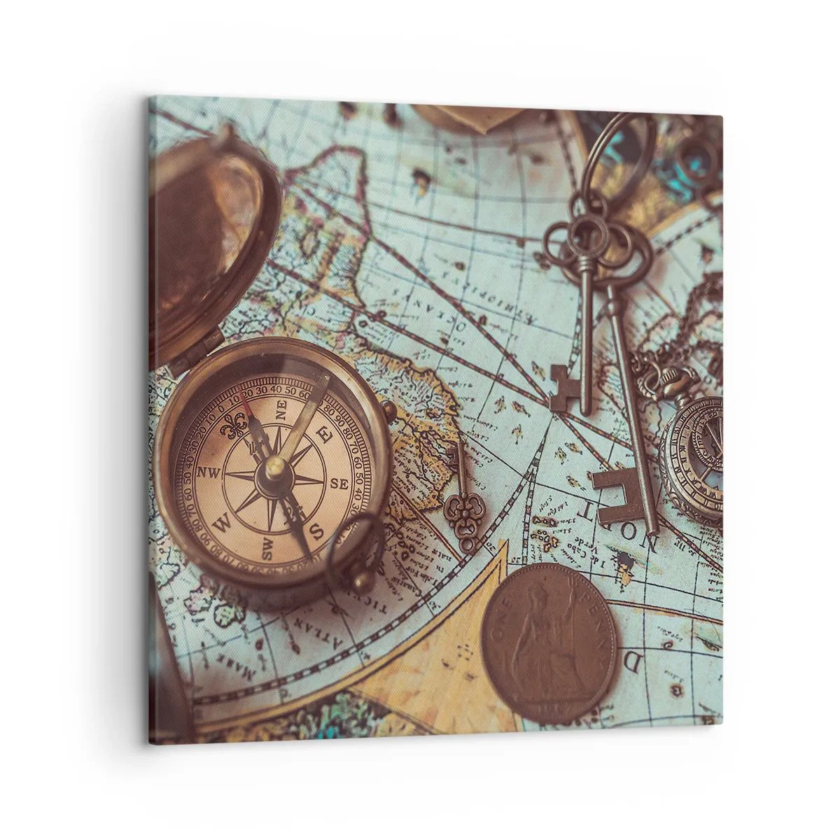 Cuadro sobre lienzo - Impresión de Imagen - Para el aventurero - 50x50 cm