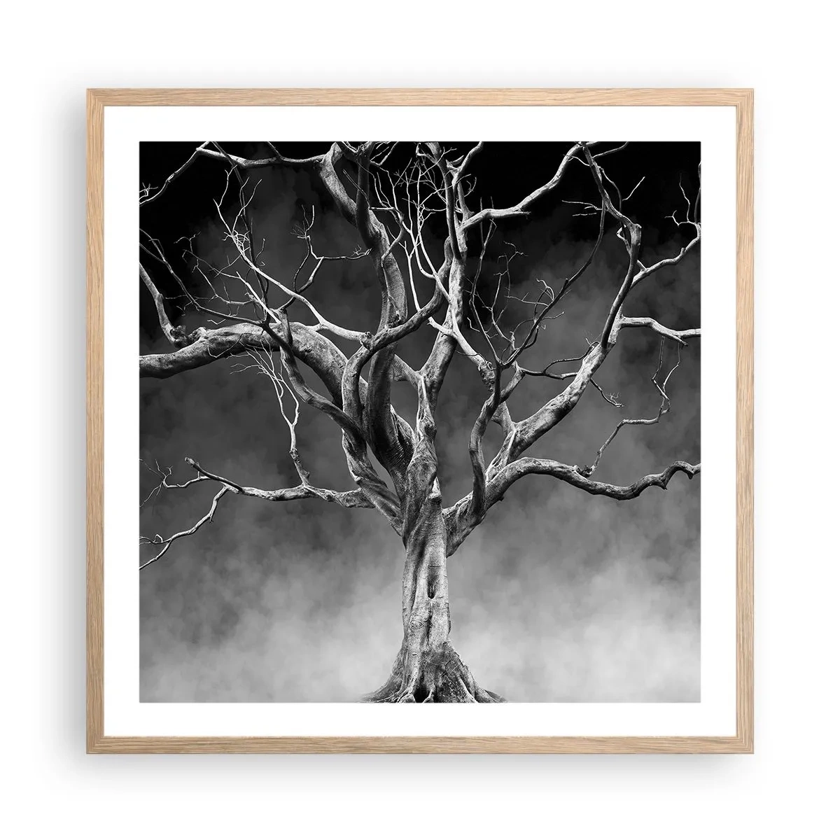 Póster en marco roble claro - Primordial y sagrado - 60x60 cm