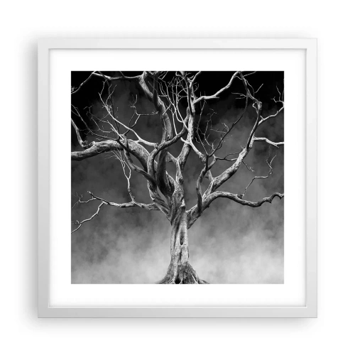 Póster en marco blanco - Primordial y sagrado - 40x40 cm