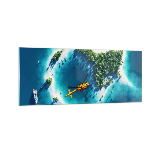 Cuadro sobre vidrio - Impresiones sobre Vidrio - Cómprate una isla - 100x40 cm