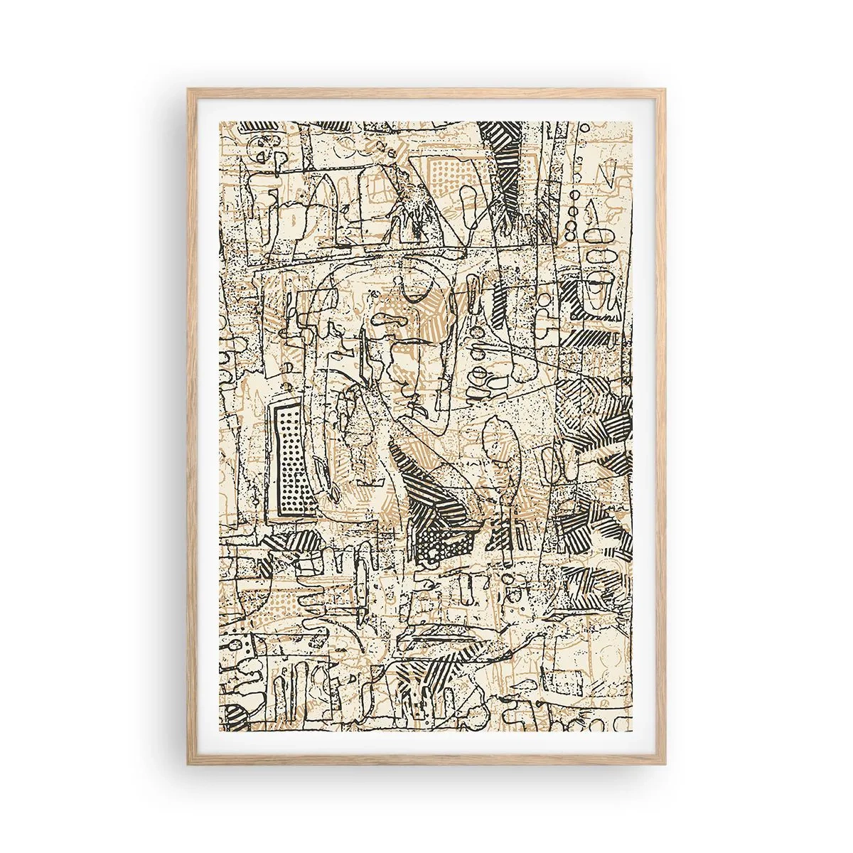 Póster en marco roble claro - A la espera de ser descifrado - 70x100 cm