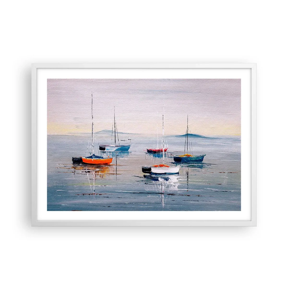 Póster en marco blanco - Un más que merecido descanso - 70x50 cm