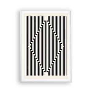 Póster en marco blanco - Ilusión geométrica - 70x100 cm