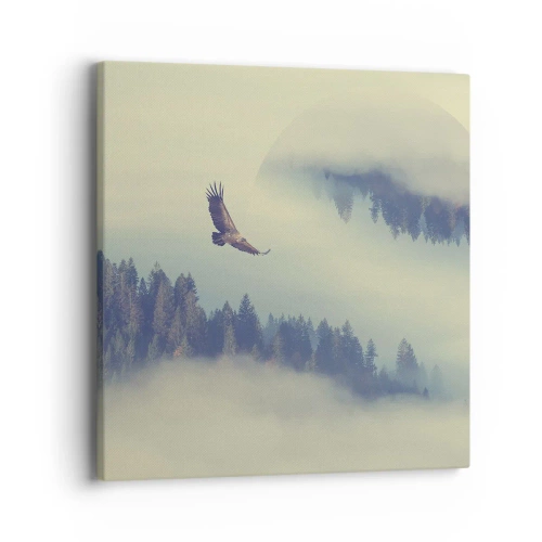 Cuadro sobre lienzo - Impresión de Imagen - Vi la sombra de un águila - 40x40 cm