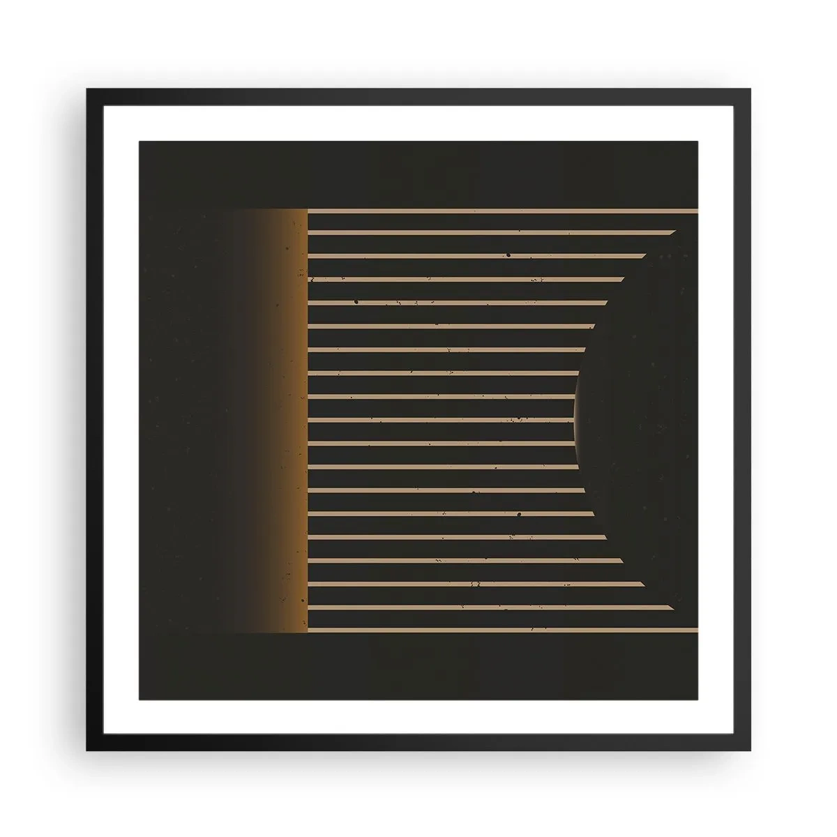 Póster en marco negro - Explorar la oscuridad - 60x60 cm