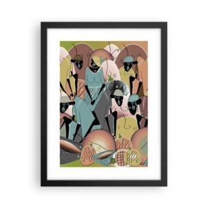 Póster en marco negro - Se avecina una gran celebración - 30x40 cm