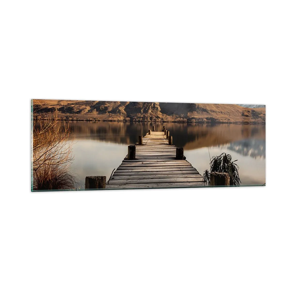 Cuadro sobre vidrio - Impresiones sobre Vidrio - Un paisaje en silencio - 90x30 cm