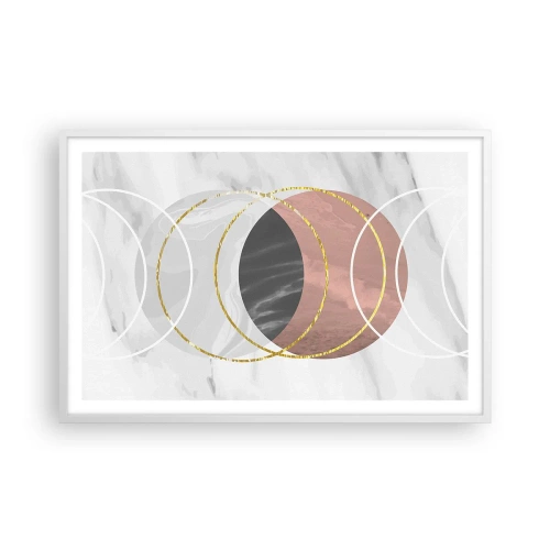 Póster en marco blanco - Música de las esferas - 91x61 cm