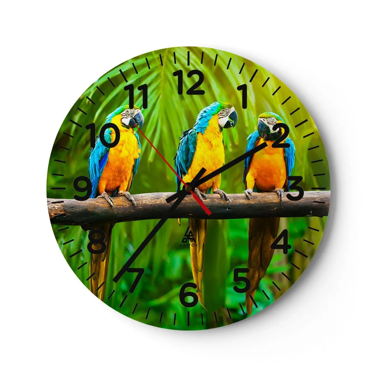 Reloj de pared - Reloj de vidrio - ¿Y has oído que ella...? - 30x30 cm