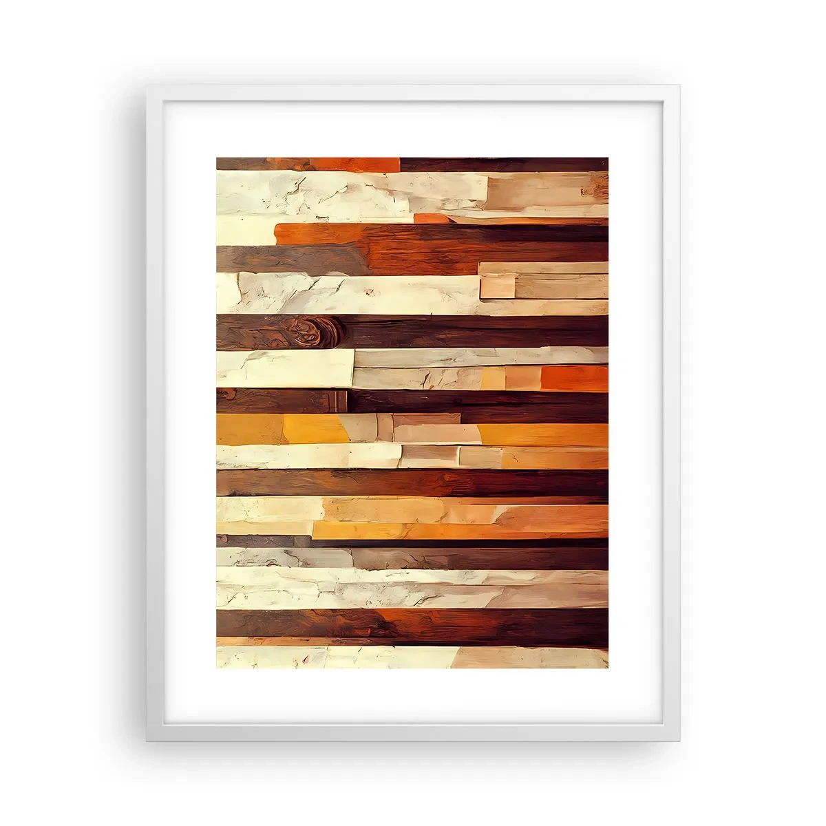 Póster en marco blanco - Himno de los árboles del bosque - 40x50 cm