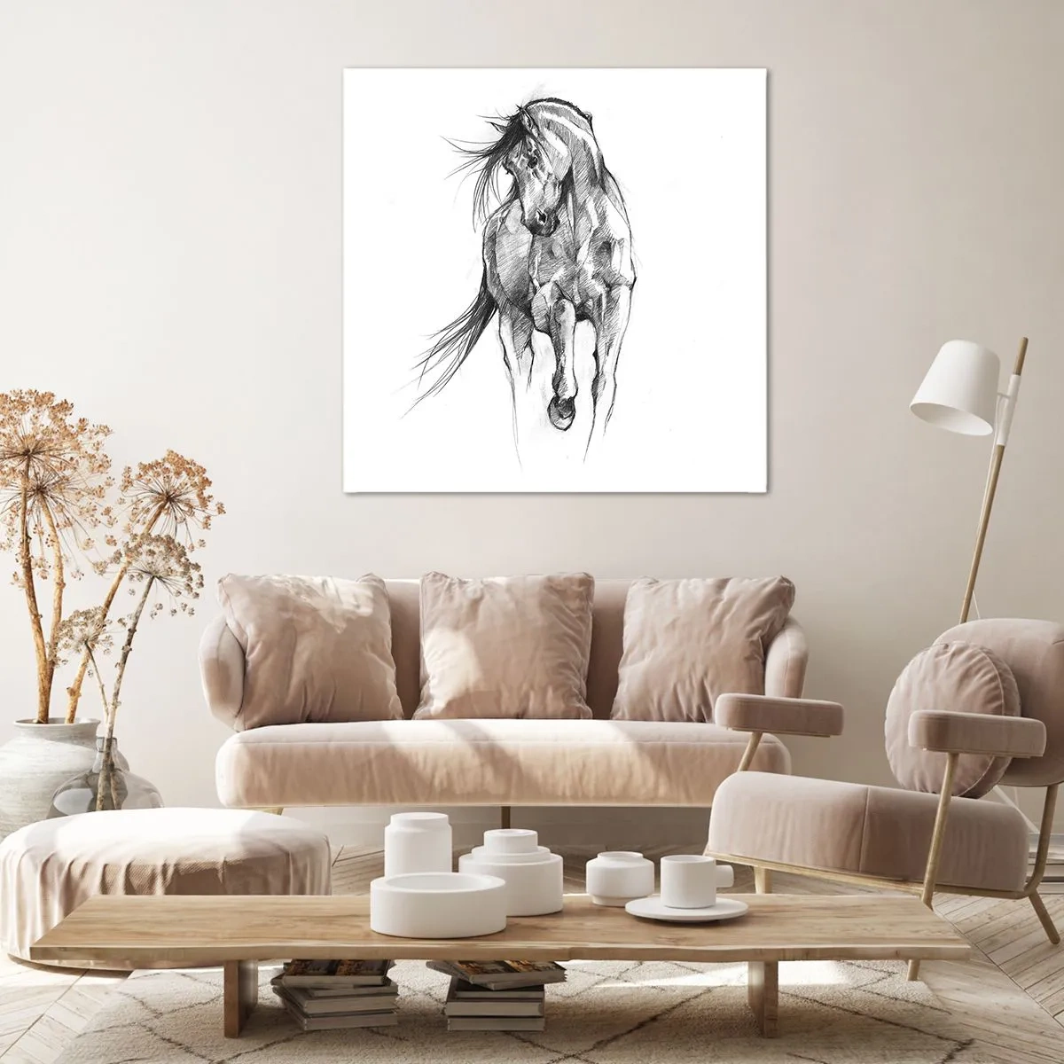 Cuadro sobre lienzo - Impresión de Imagen - En un elegante trote - 70x70 cm