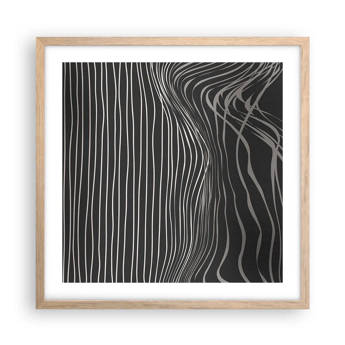 Póster en marco roble claro - Ritmo y acento - 50x50 cm