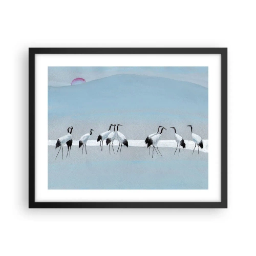 Póster en marco negro - Después de un día caluroso - 50x40 cm