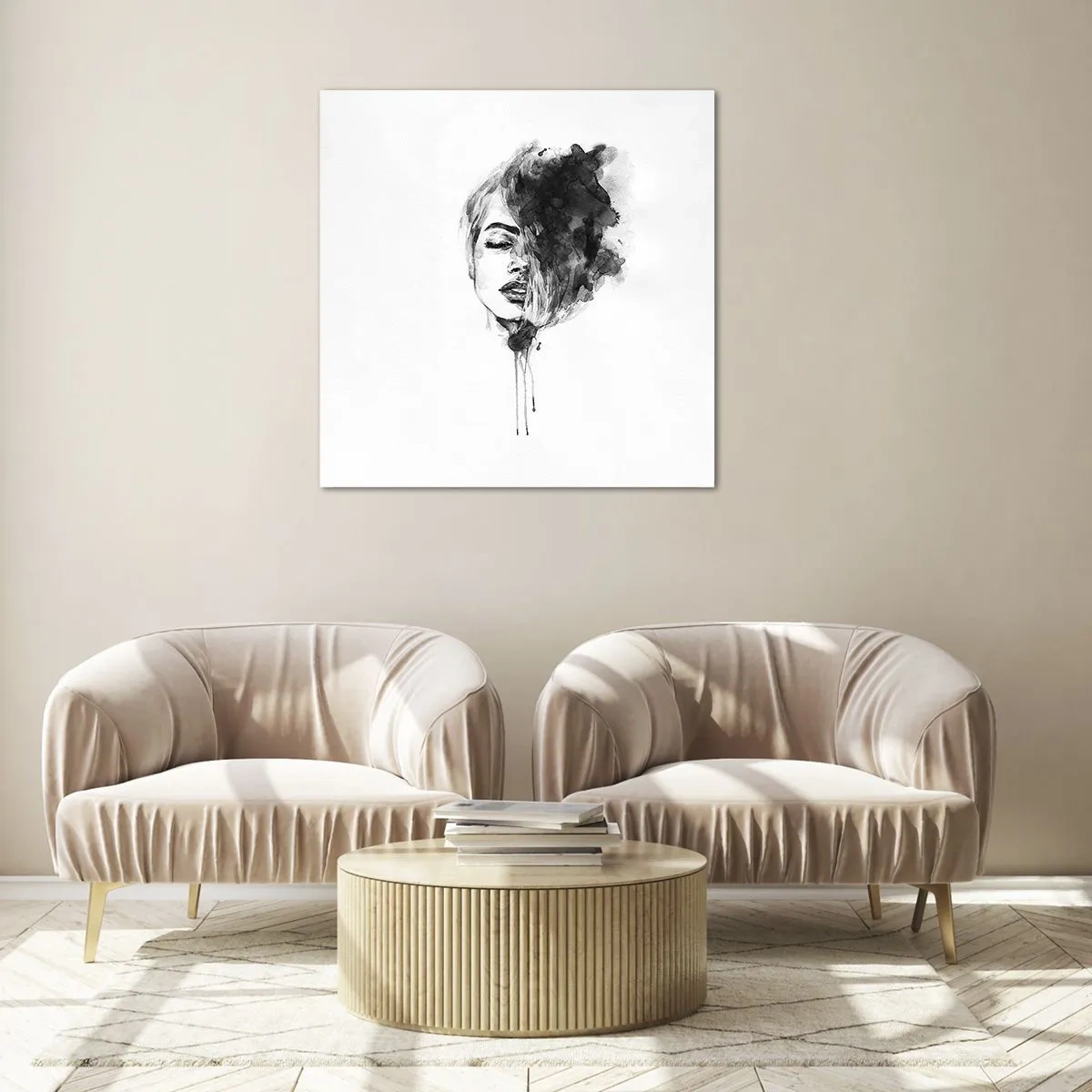 Cuadro sobre vidrio - Impresiones sobre Vidrio - Sueños en femenino - 50x50 cm