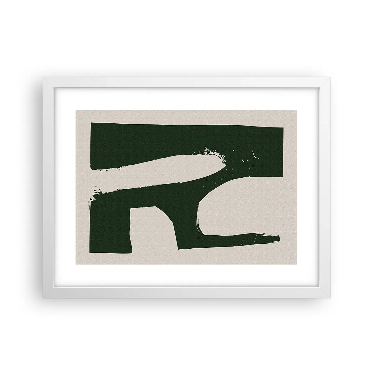 Póster en marco blanco - Bahías de blanco - 40x30 cm