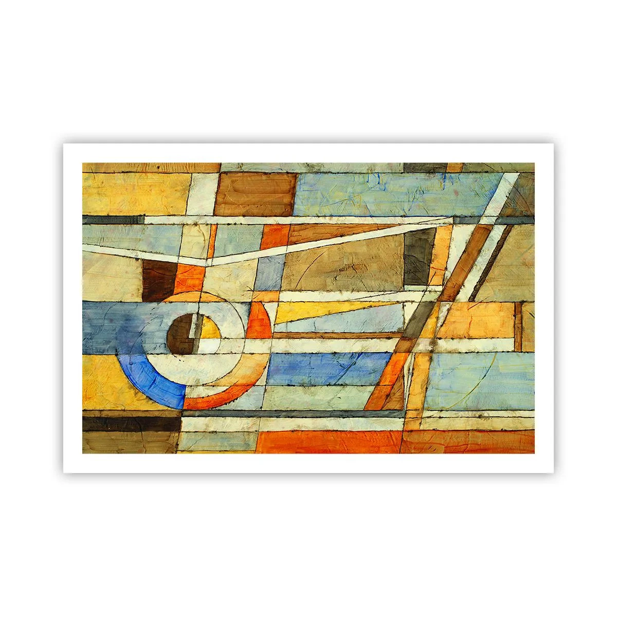Póster - Cubismo en una obra - 91x61 cm