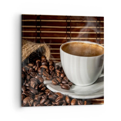 Cuadro sobre lienzo - Impresión de Imagen - La negrura del carbón, la transparencia del ámbar - 70x70 cm