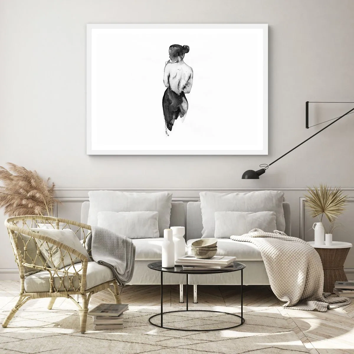 Póster en marco blanco - Sin ella el mundo deja de tener sentido - 70x50 cm
