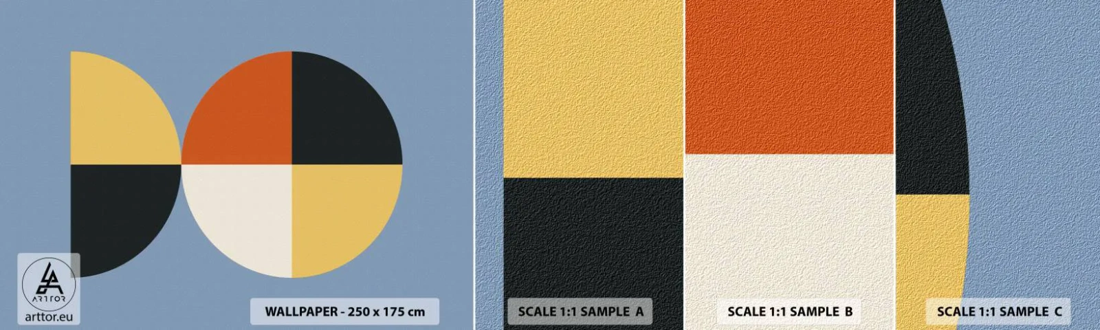 Muestra de fotomural autoadhesivo Deluxe Sticker - Mira y cuenta - Abstracción, Gráficos, Arte Moderno - 100x30 cm