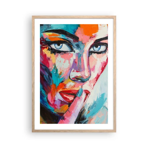 Póster en marco roble claro - Nuestro primer secreto - 50x70 cm