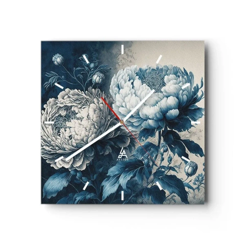 Reloj de pared - Reloj de vidrio - Una pareja unida - 40x40 cm