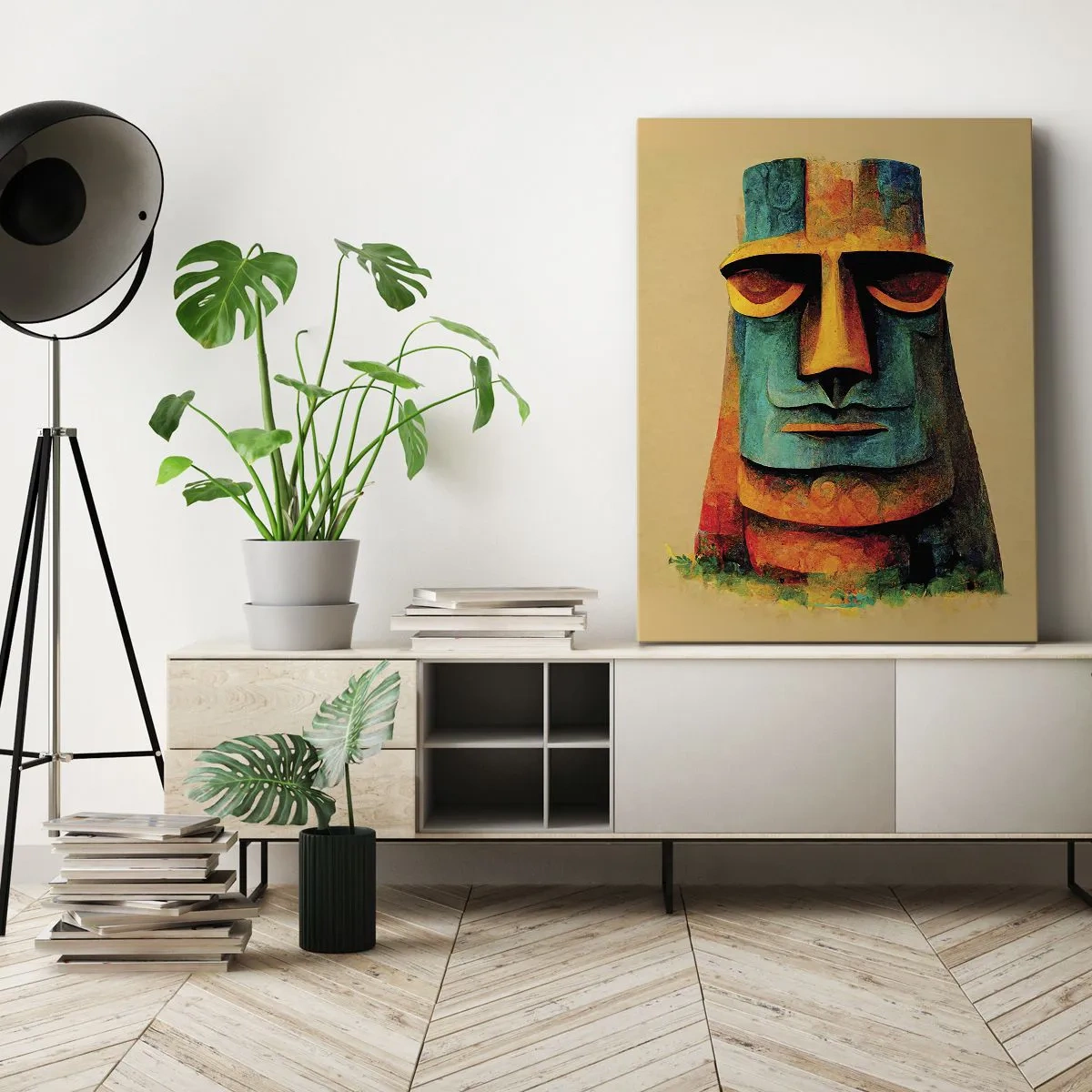 Cuadro sobre lienzo - Impresión de Imagen - Escultural, pero simpática - 65x120 cm