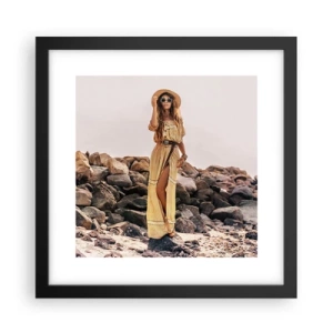 Póster en marco negro - La magia de las piedras - 30x30 cm