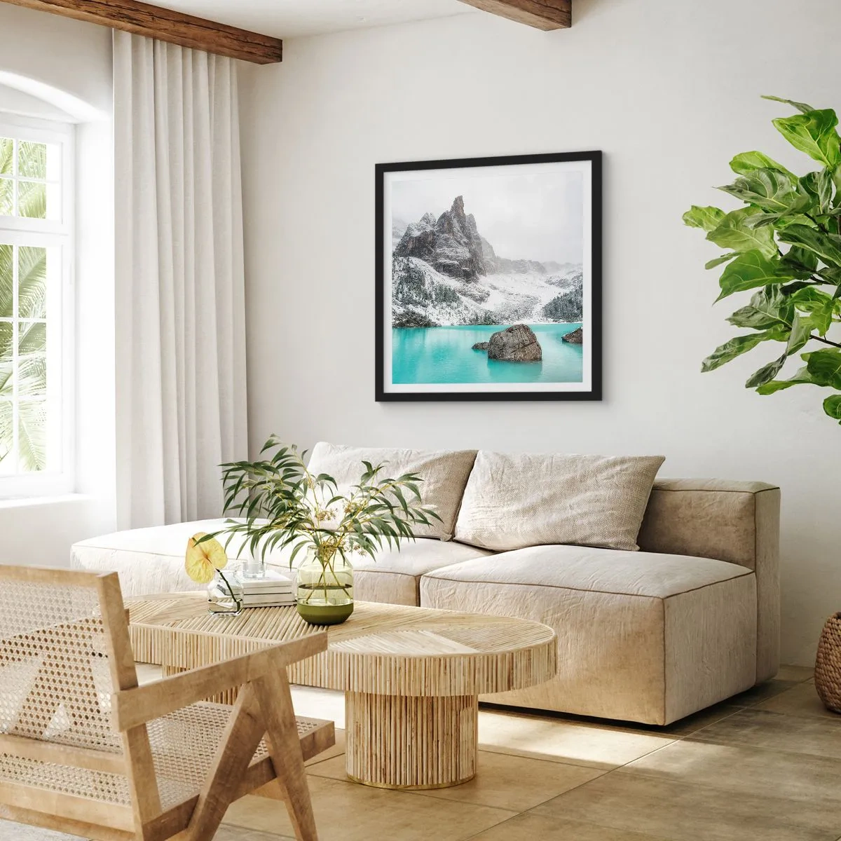 Póster en marco negro - En guardia - 30x30 cm