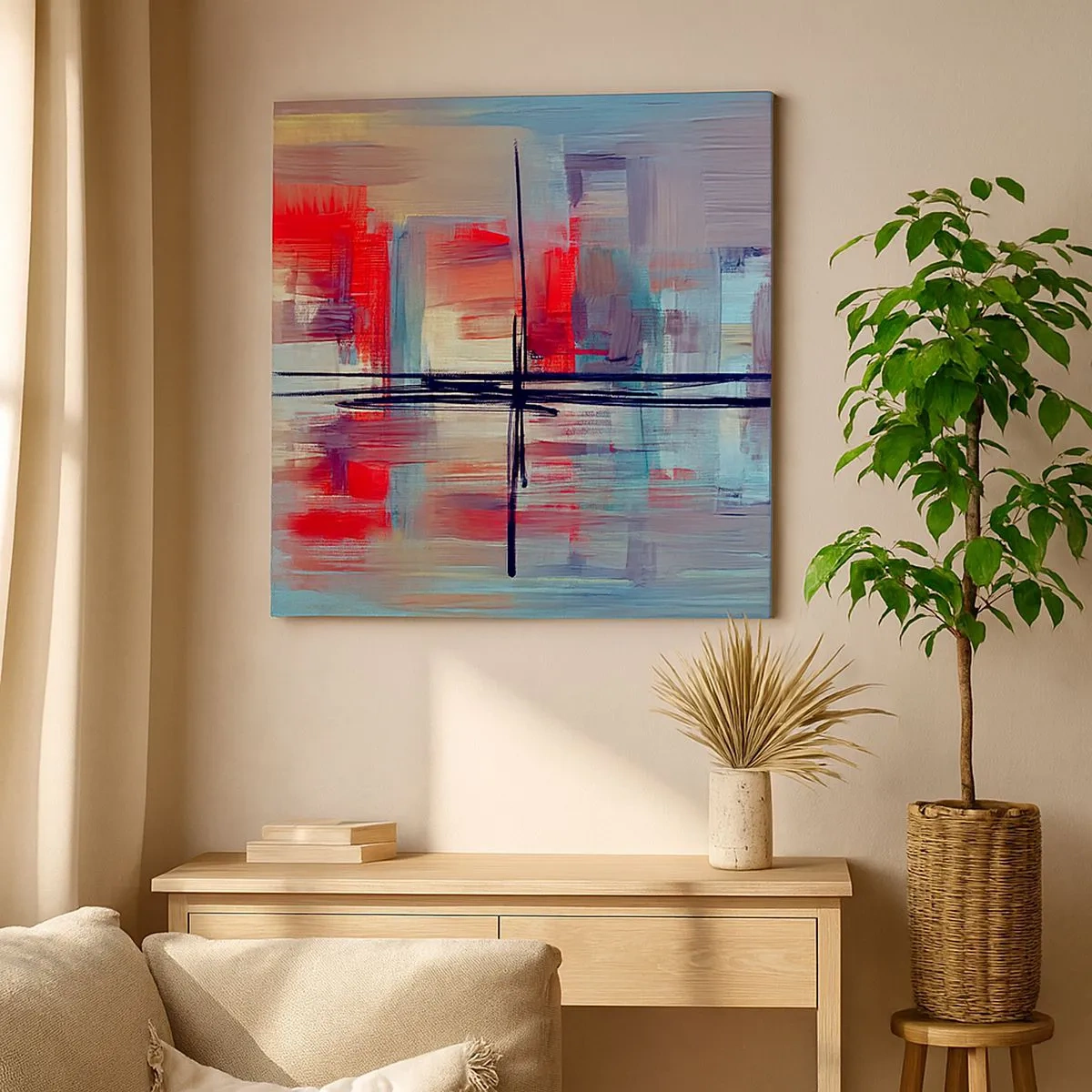 Cuadro sobre lienzo - Impresión de Imagen - Paisaje en una dimensión desconocida - 30x30 cm