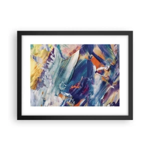 Póster en marco negro - Confusión de colores - 40x30 cm