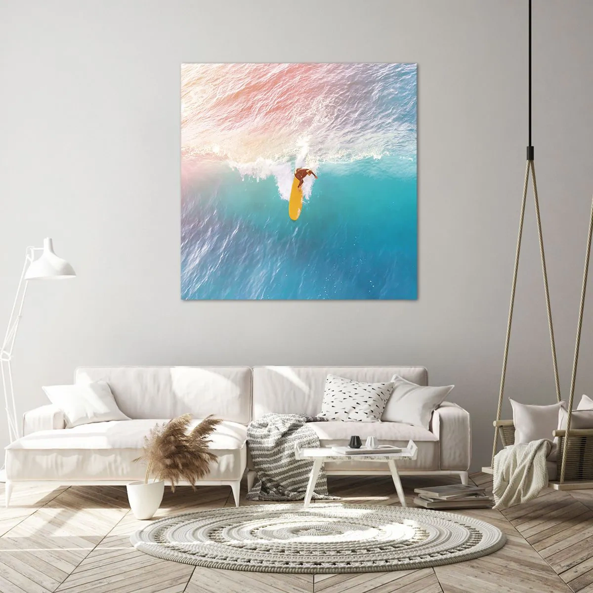 Cuadro sobre lienzo - Impresión de Imagen - Jinete del océano - 30x30 cm