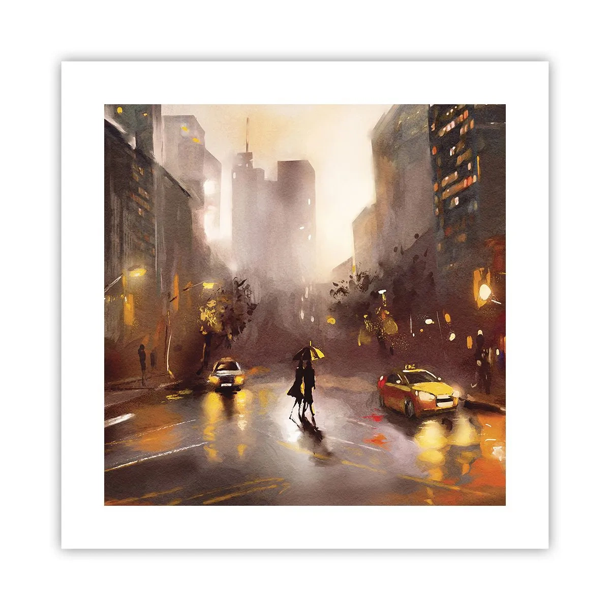 Póster - En las luces de Nueva York - 40x40 cm