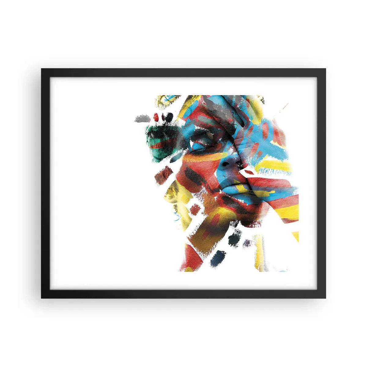 Póster en marco negro - Una personalidad colorida - 50x40 cm