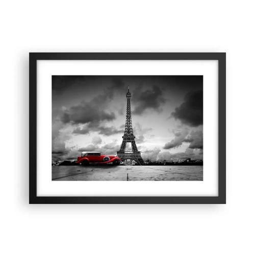 Póster en marco negro - No hace mucho tiempo, en París - 40x30 cm